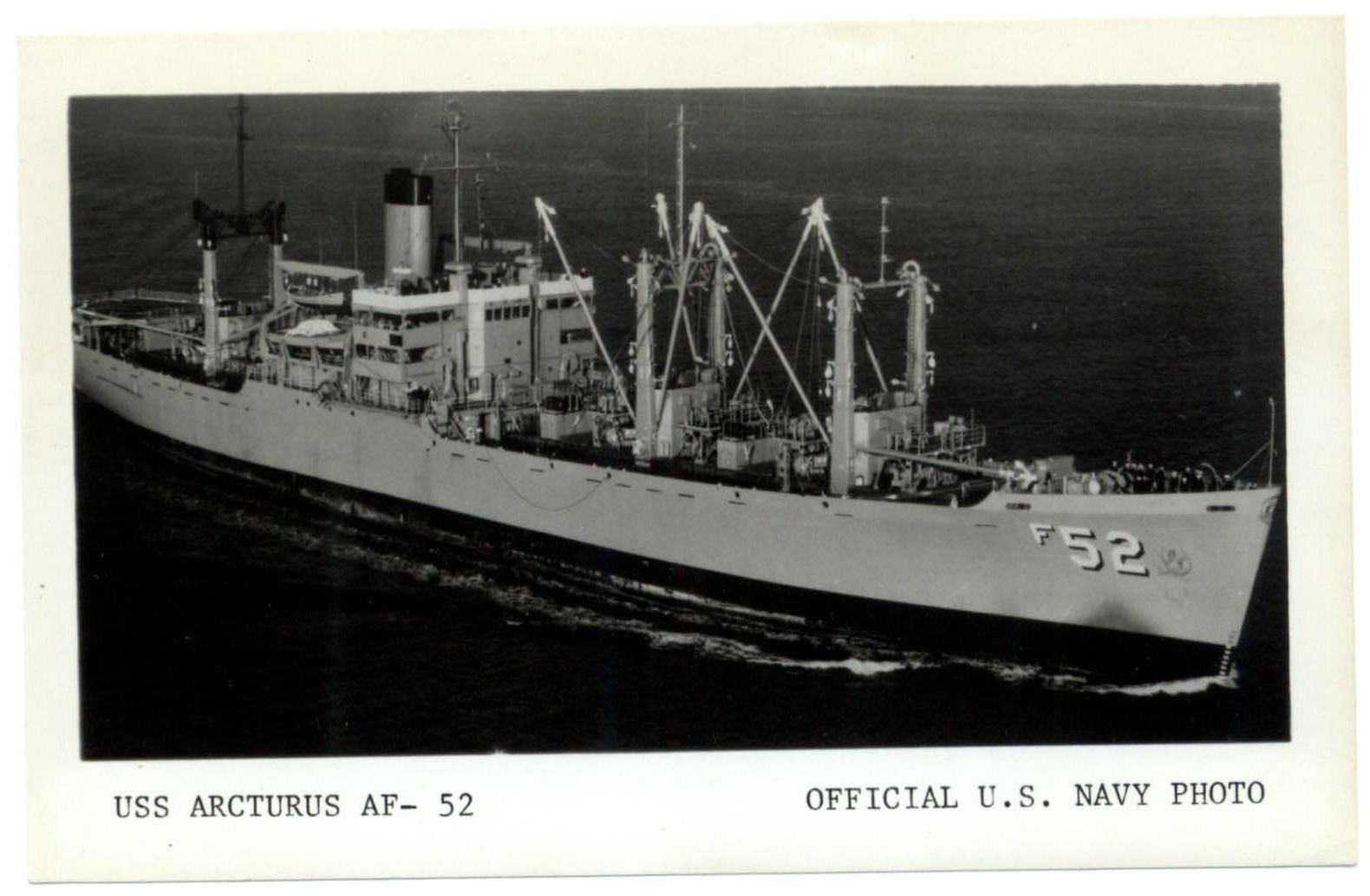 US Navy military ship real photo ~ USS ARCTURUS AF-52 Stores Ship