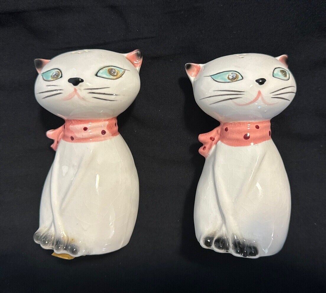 Vintage 1958 Holt Howard Cozy Kitten Siamese Cat Salt & Pepper Shakers Japan