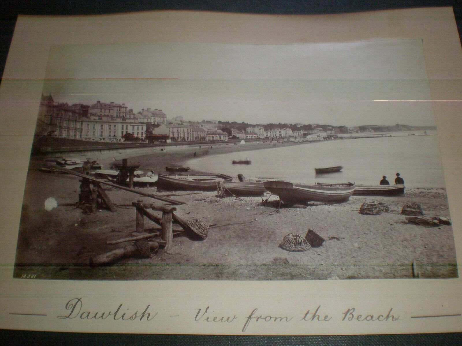 Old Photograph view of Dawlish from the beach c1890s