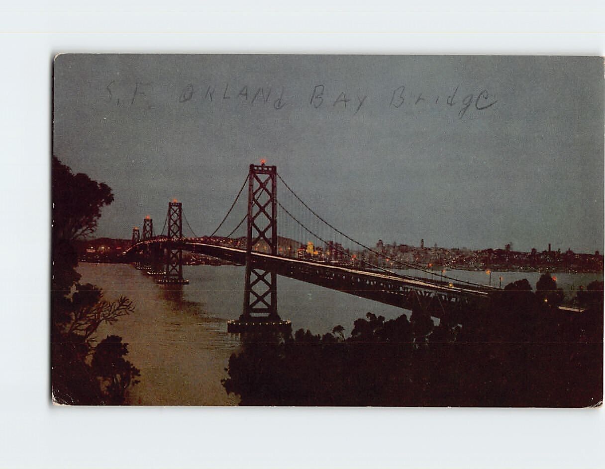 Postcard San Francisco-Oakland Bay Bridge California USA