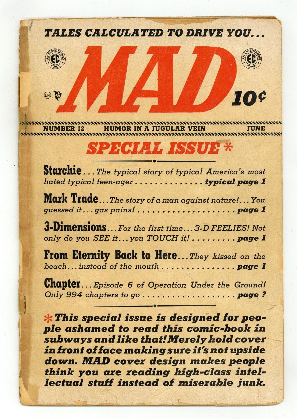 Mad Magazine #12 PR 0.5 1954