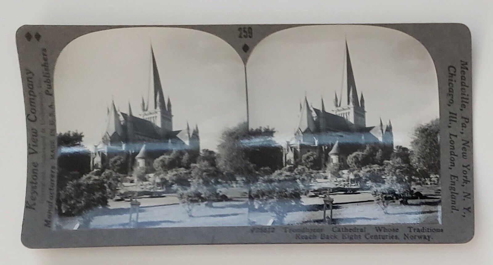 Trondhjem Cathedral, Norway, c1920 Keystone Stereoview
