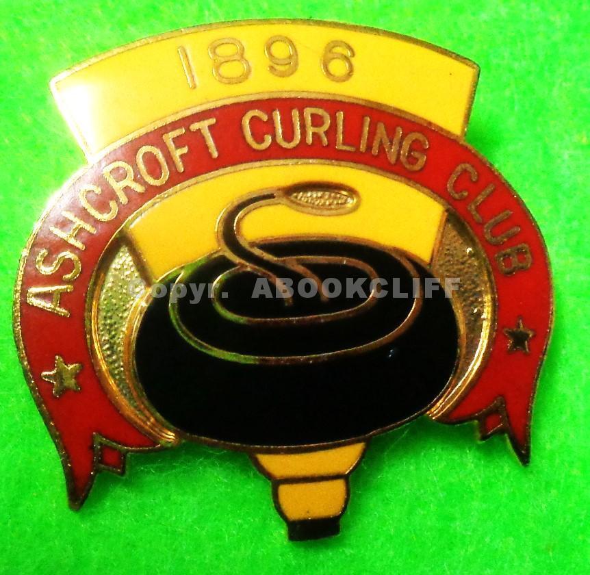 Ashcroft Curling Club Pin B.C. Canada 1896
