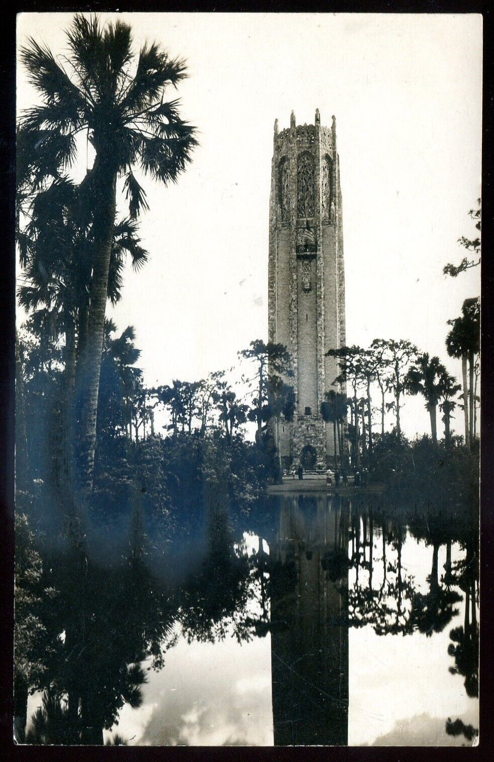 LAKE WALES Florida 1930s Bok Singing Tower. Real Photo Postcard by Barnhill