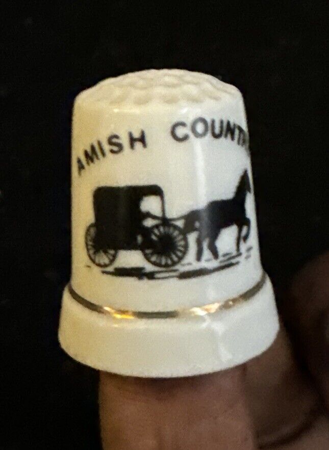 Amish Country Vintage Thimble Retro Ceramic