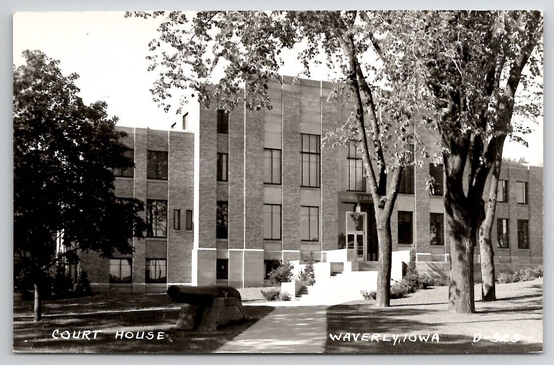 Waverly IA RPPC Iowa Court House Bremler County Courthouse c1940s Postcard V28