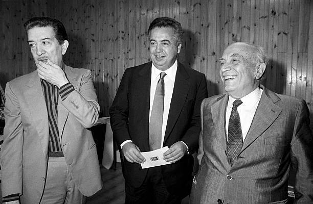 Italian senator Amintore Fanfani smiling with Italian senator - 1979 Old Photo