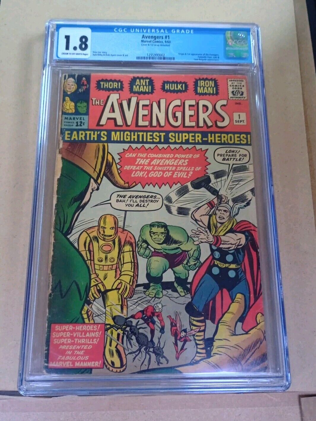 1963 Marvel Comics - Avengers #1 - CGC 1.8 