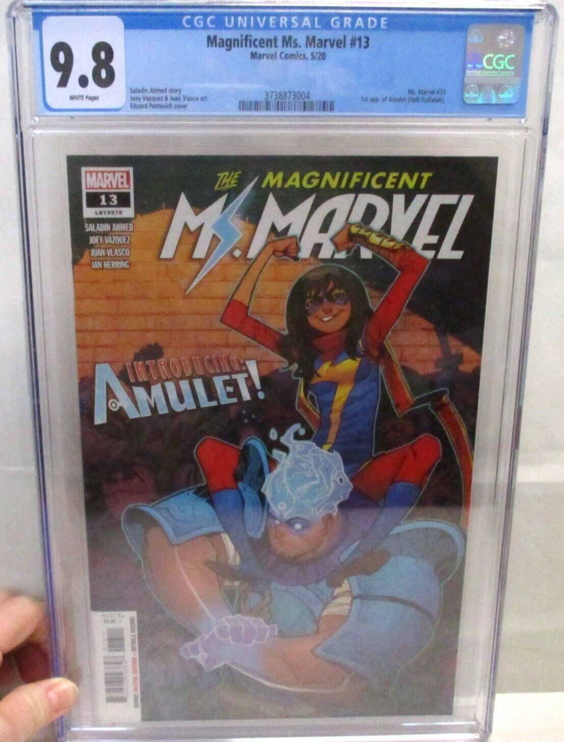 MAGNIFICENT MS. MARVEL #13 MARVEL 5/20 CGC 9.8 WHITE PAGES 1st APP AMULET
