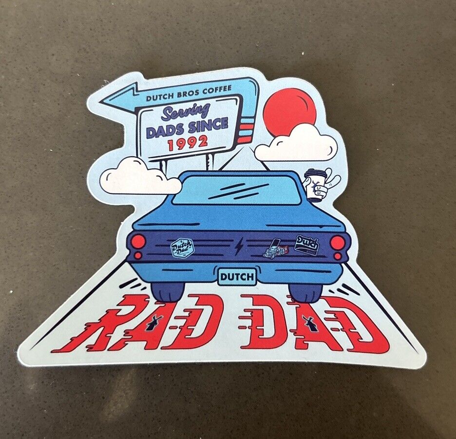Dutch Bros Rad Dad Father’s Day Sticker June 2024