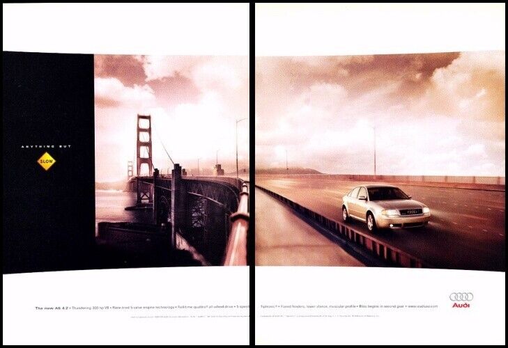1999 2000 Audi A6 4.2 2-page Original Advertisement Print Art Car Ad D170