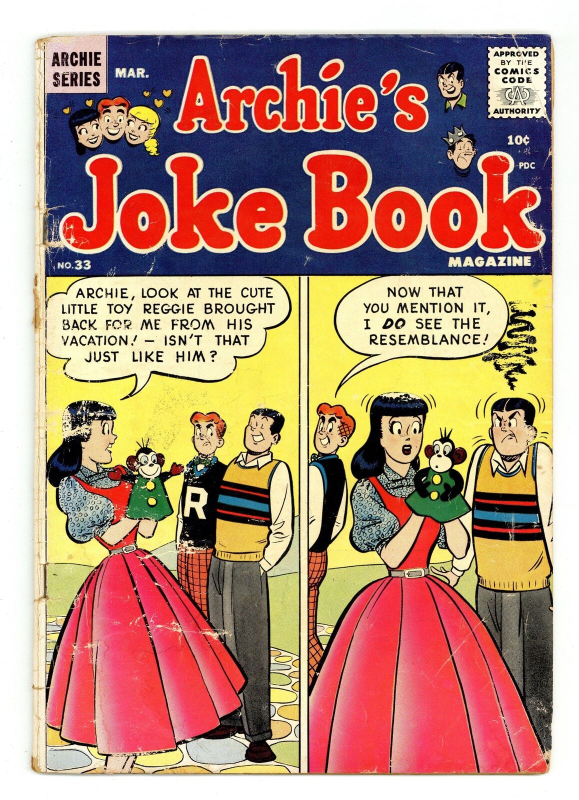 Archie\'s Joke Book #33 GD- 1.8 1958 Low Grade