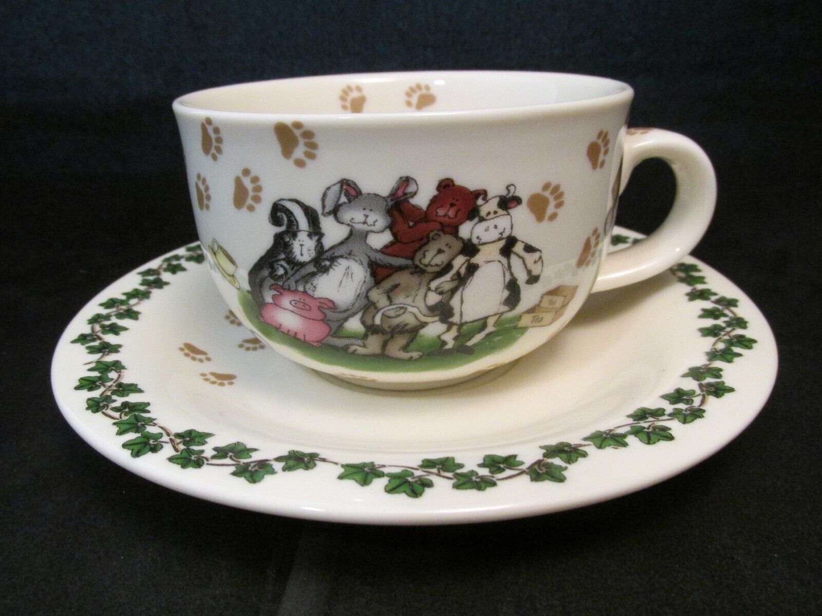 Boyds Bears Ceramic Cup & Saucer 2004 Celebrating 25 Years Tea Cup Coffee Cup