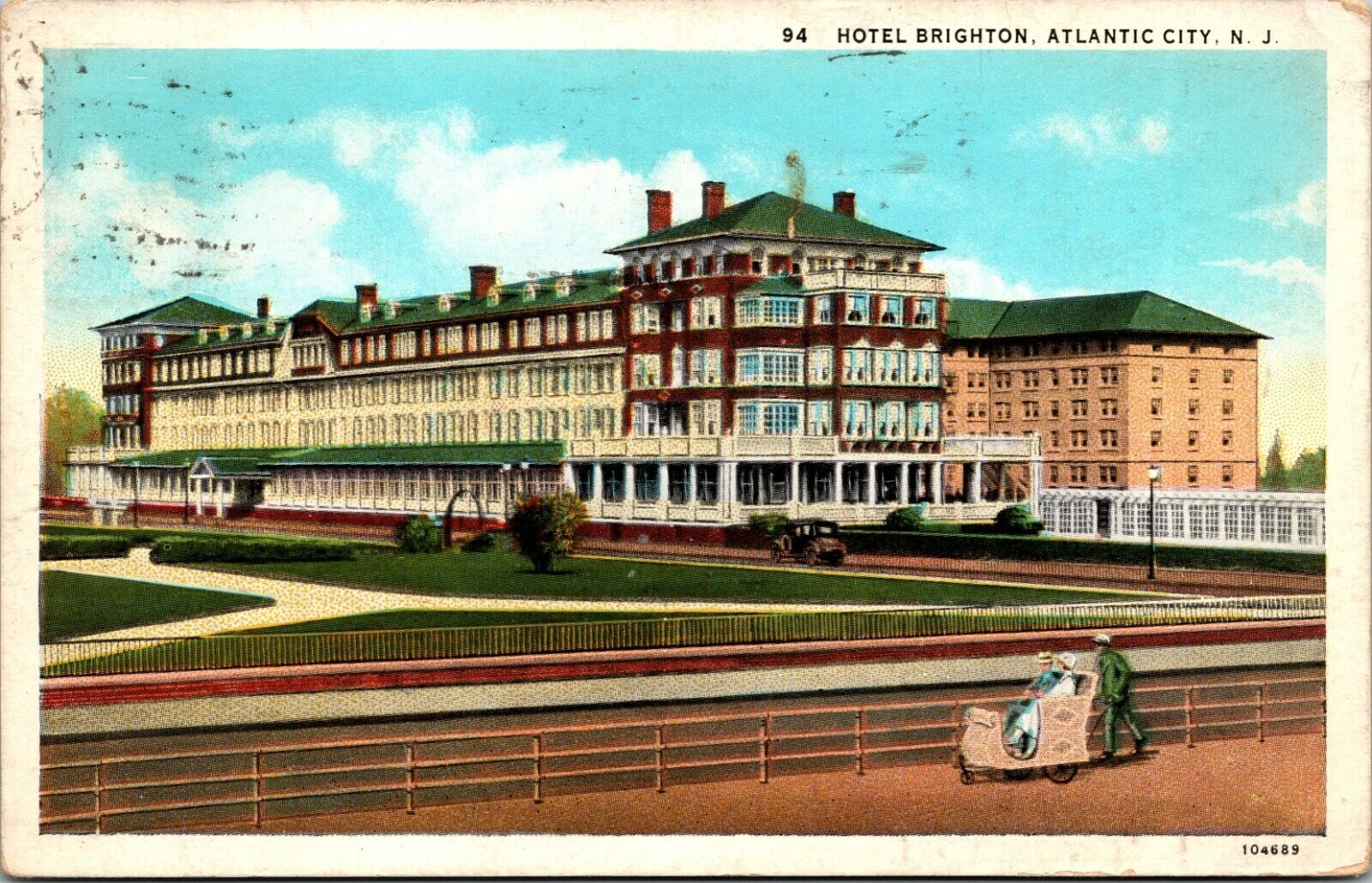 1934 Atlantic City,NJ Hotel Brighton New Jersey Jersey Supply Company Postcard