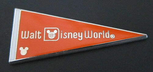 Disney Pin Orange Pennant Flag COMPLETER Hidden Mickey Walt Disney World