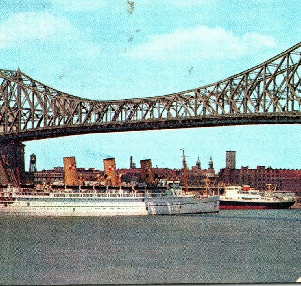 1964 Empress of Scotland Ship in Montreal Canada Chrome Postcard Posted