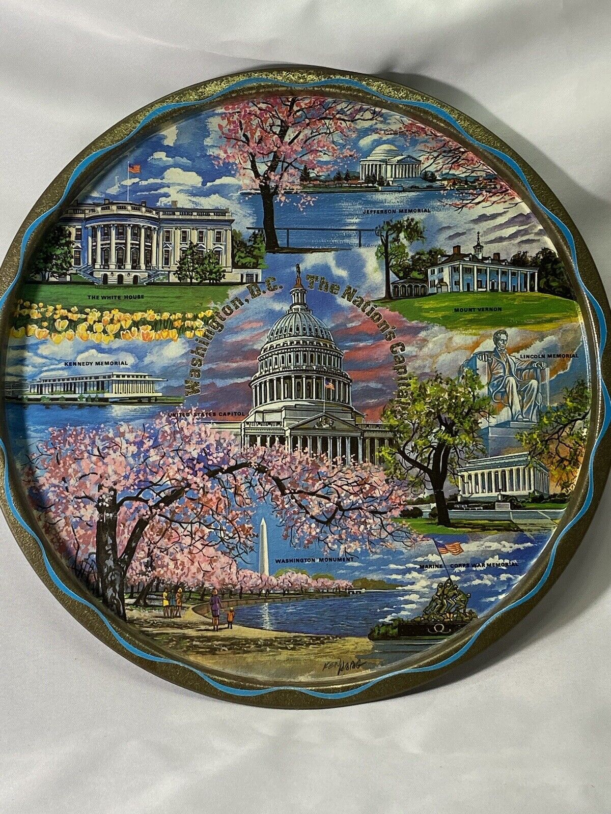 Washington DC Vintage Souvenir Tray Made In Japan 13\