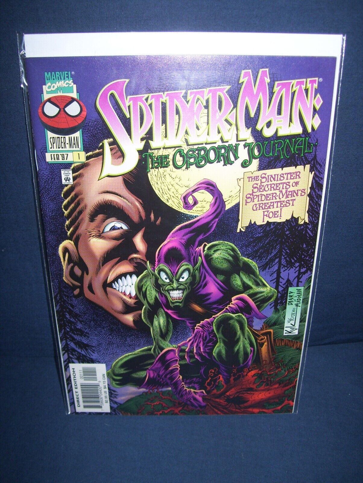 Spider-Man: The Osborn Journal #1 Marvel Comics 1997 with Bag & Board