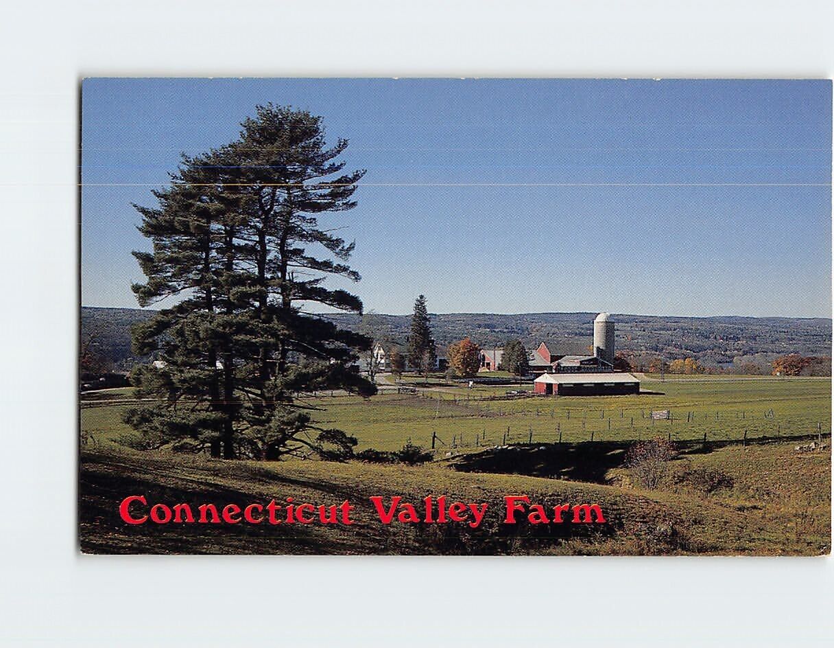 Postcard Connecticut Valley Farm Connecticut USA