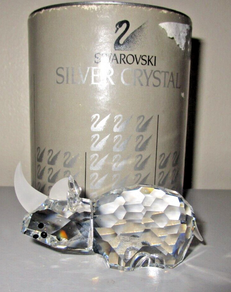 Swarovski Crystal Figurine Rhinoceros Rhino 117900 Mint + Box MIB 3\
