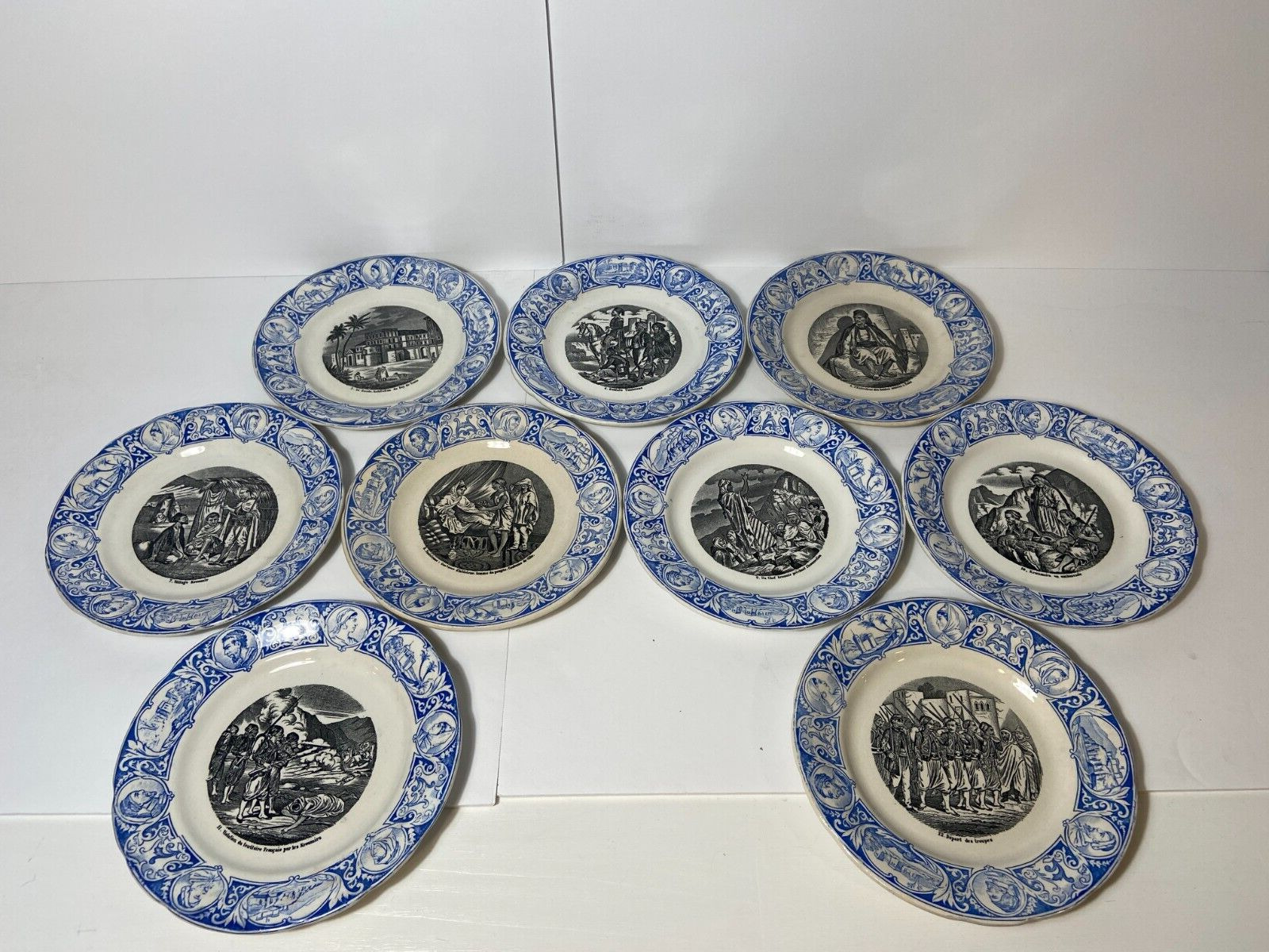 Choisy-le-Roi Hautin & Boulanger Medailles D’Or Plates Set of Nine