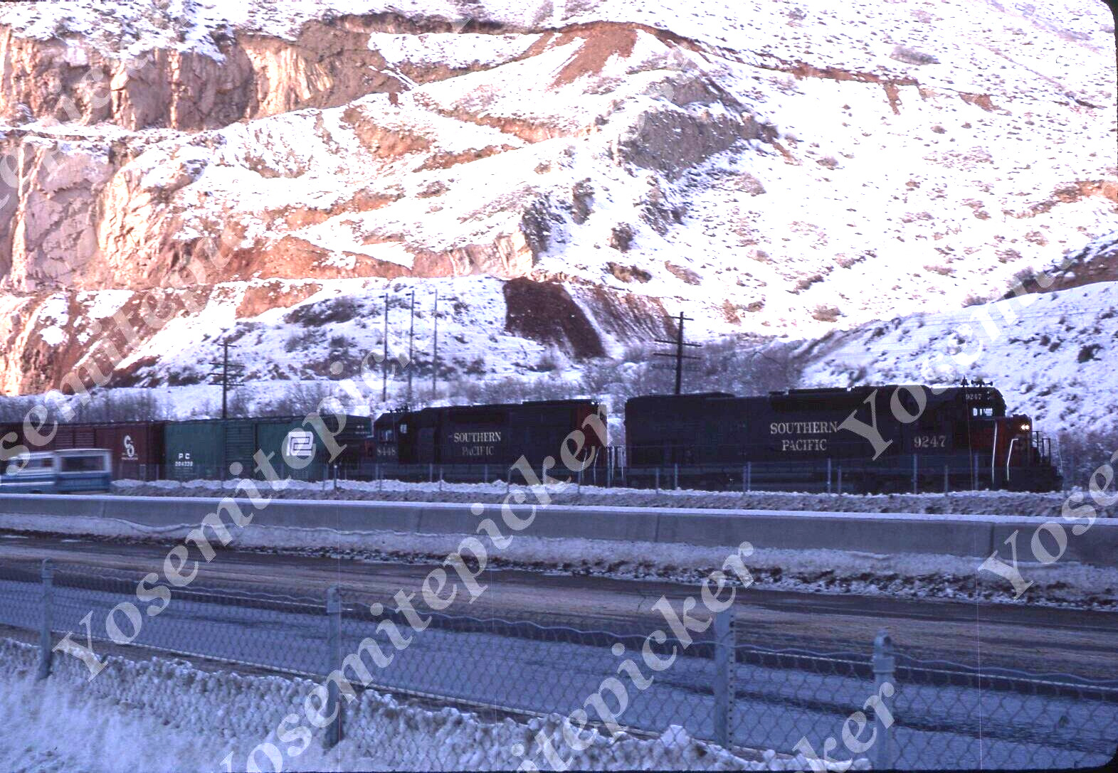 sl53 Original Slide 1973 Utah Southern Pacific railroad train 449a