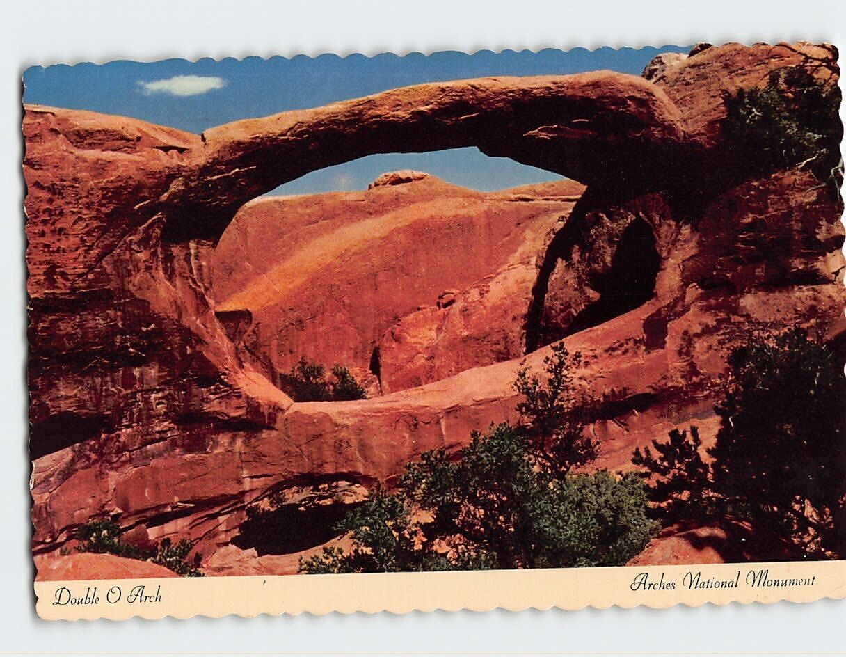 Postcard Double O Arch, Arches National Monument, Utah