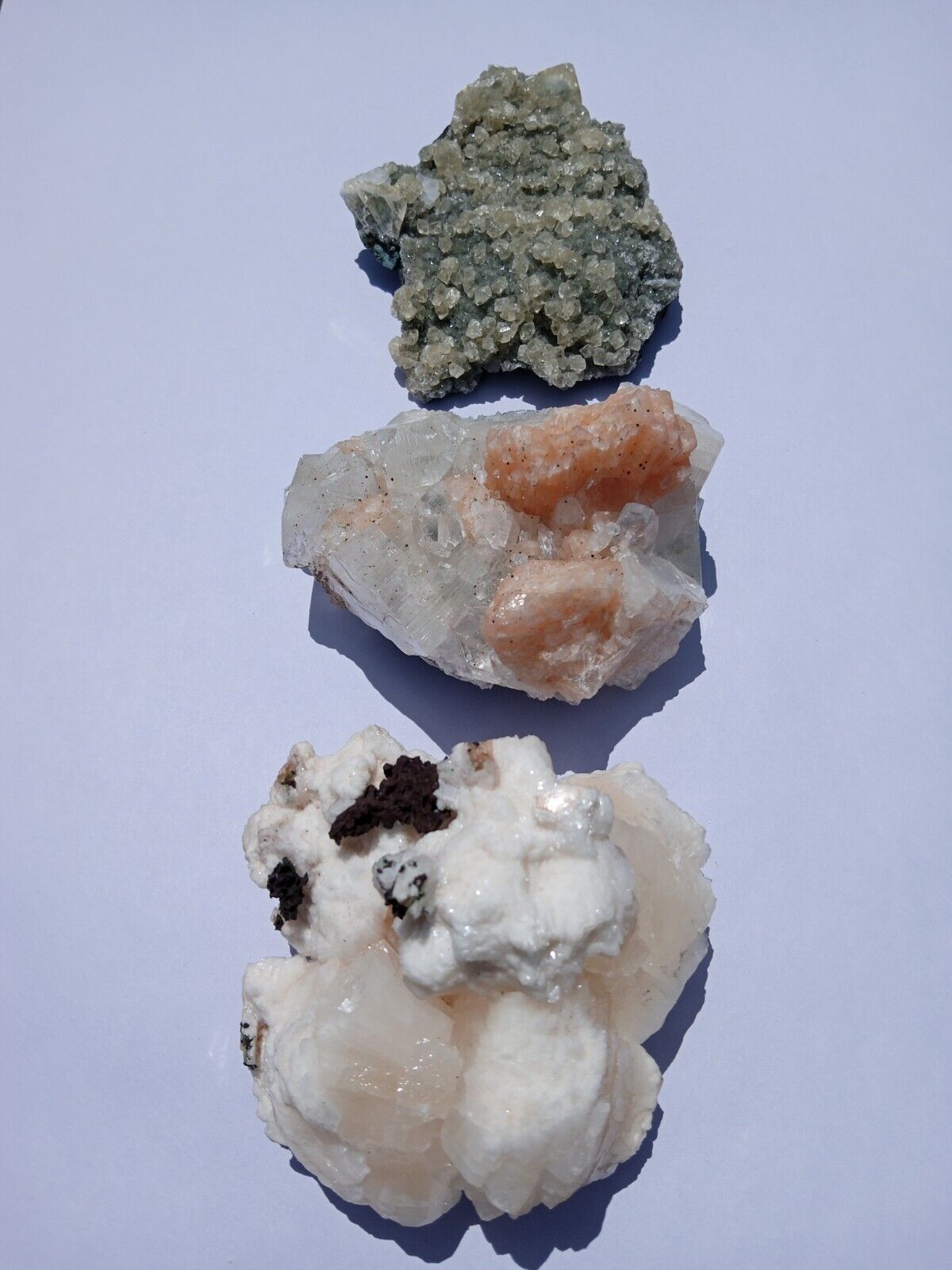 Lot of 3 Choice Mixed Zeolites Crystal, Mineral Specimens U.S seller 1 Lb D3