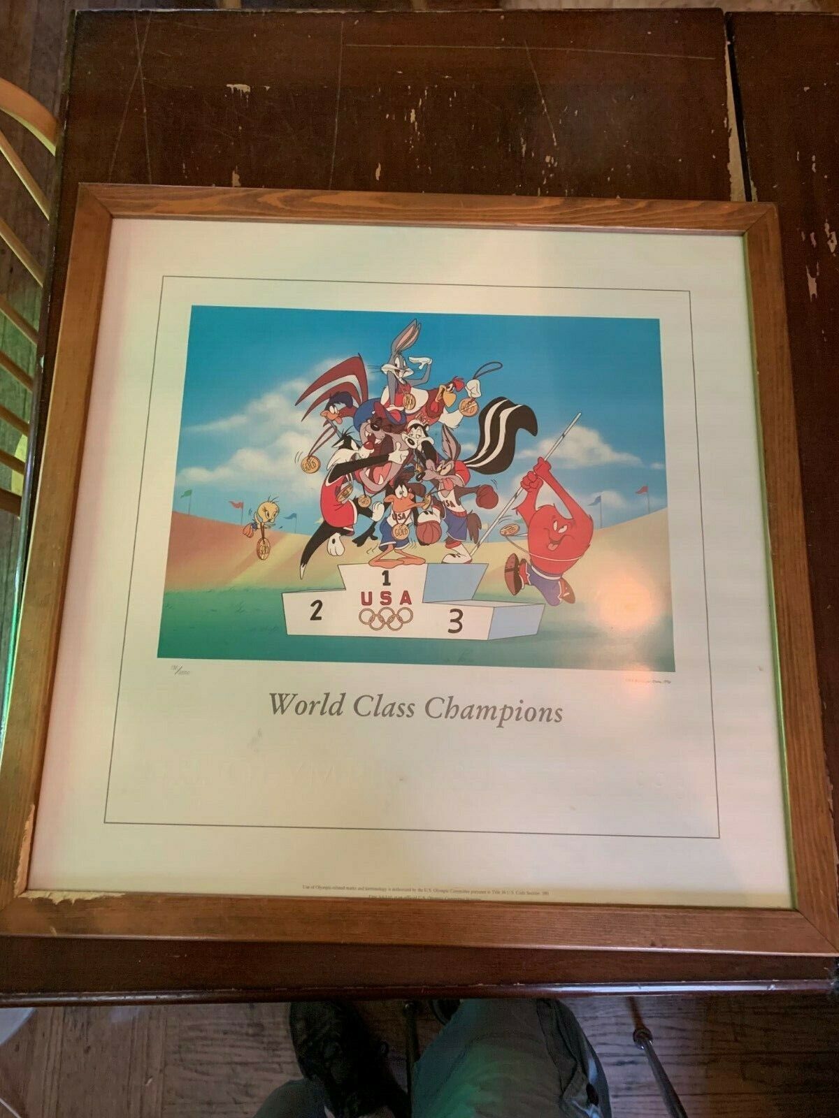1996 Warner Brothers Looney Tunes Olympics World Class Champions Art Print 