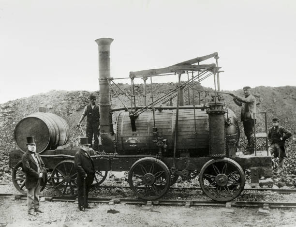 Steam Locomotive Wylam Dilly, 1867 Train Old Photo