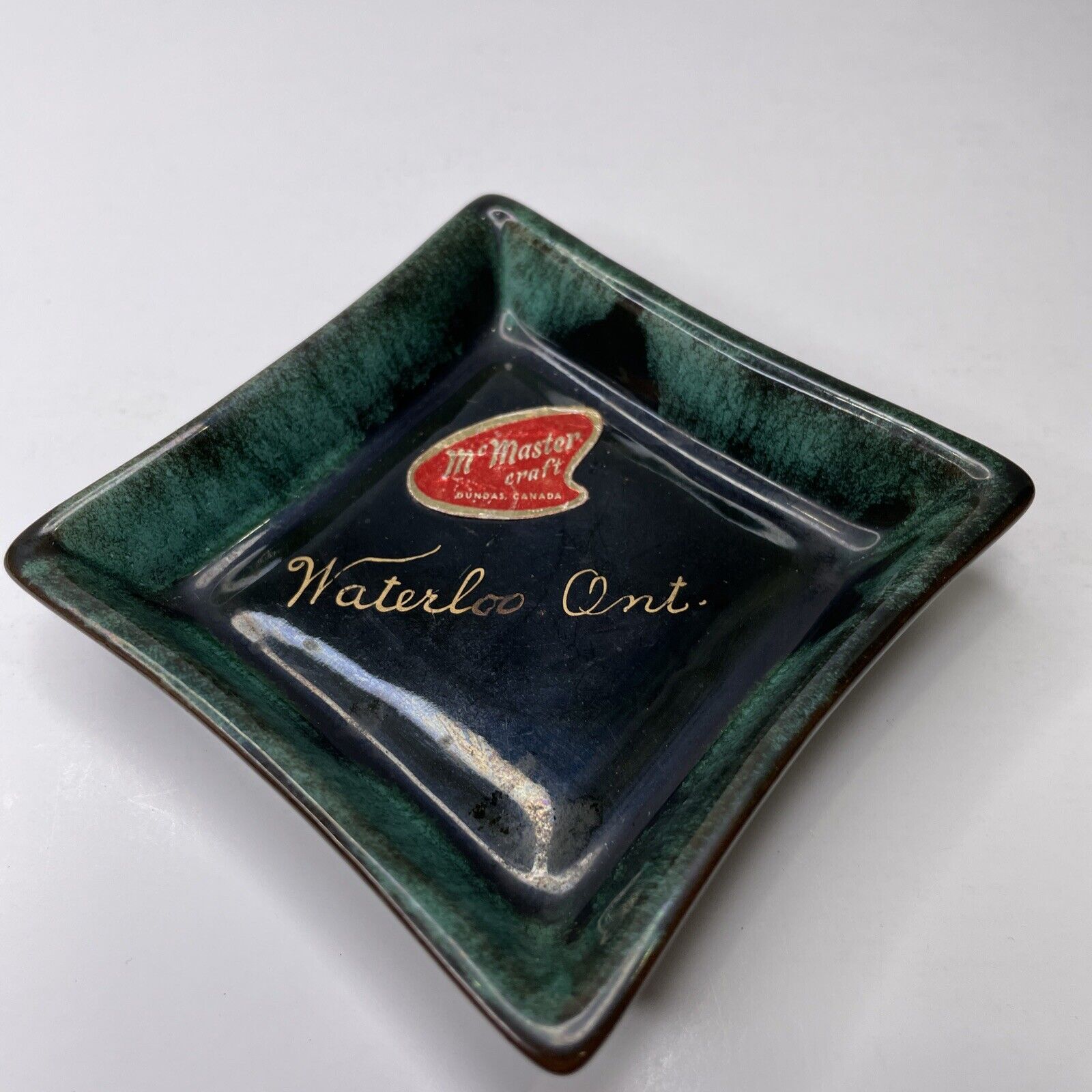 RARE Vintage 1950’s McMaster Craft of Dundas Ontario Thick Pottery Ashtray
