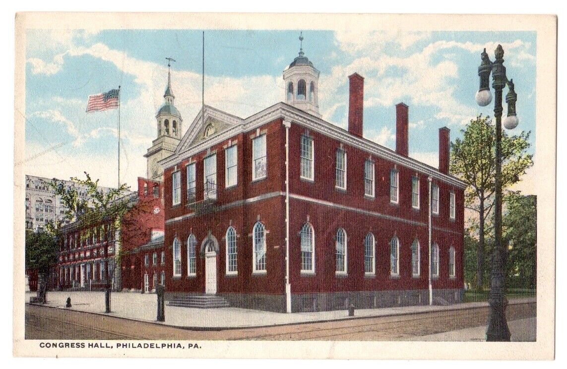 Philadelphia Pennsylvania c1920's Congress Hall, Historical Building