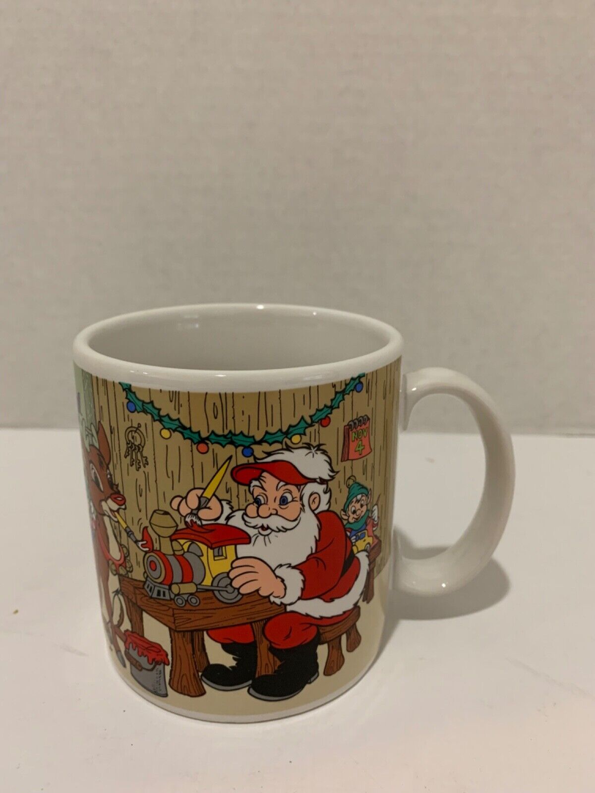 Christmas mug.  Rudolph the Red Nosed Reindeer by “Applsuse”, 1979