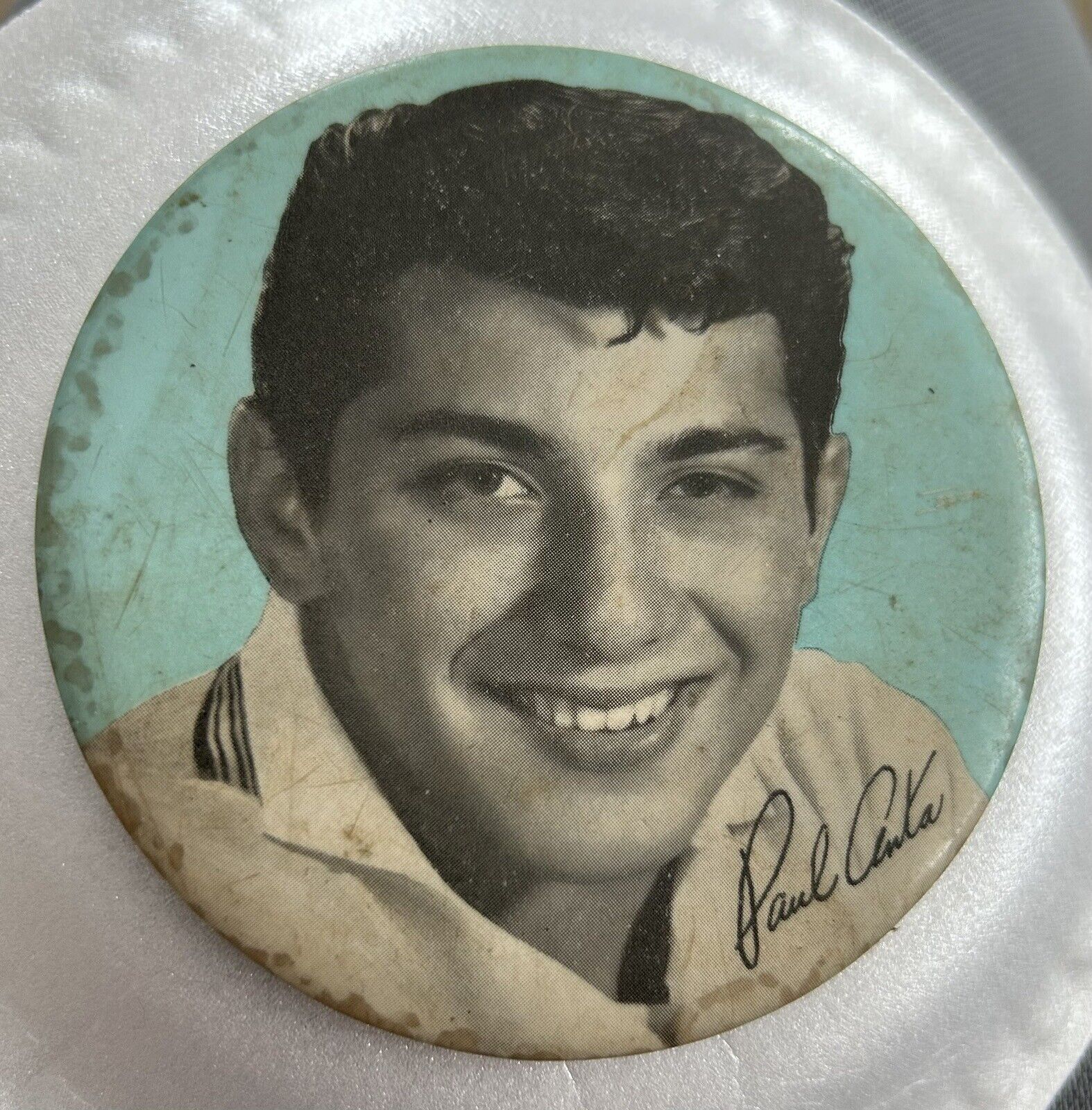 Vintage Paul Anka Pin 3 1/2” Rare