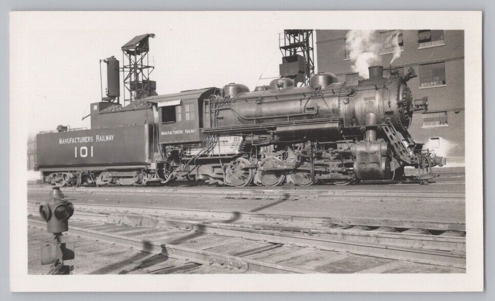Railroad Photo - Manufacturers Railway #101 0-8-0 Locomotive 1938 St Louis MO