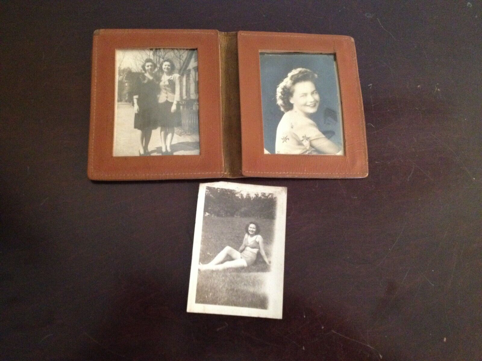 VINTAGE WWII PIN UP GIRL US ARMY GI SOLDIER PERSONAL WALLET PICTURE HOLDER RARE