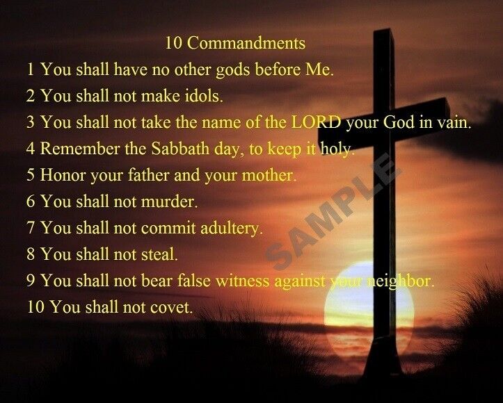 The Lord Jesus God\'s 10 Commandments Art Print 8\