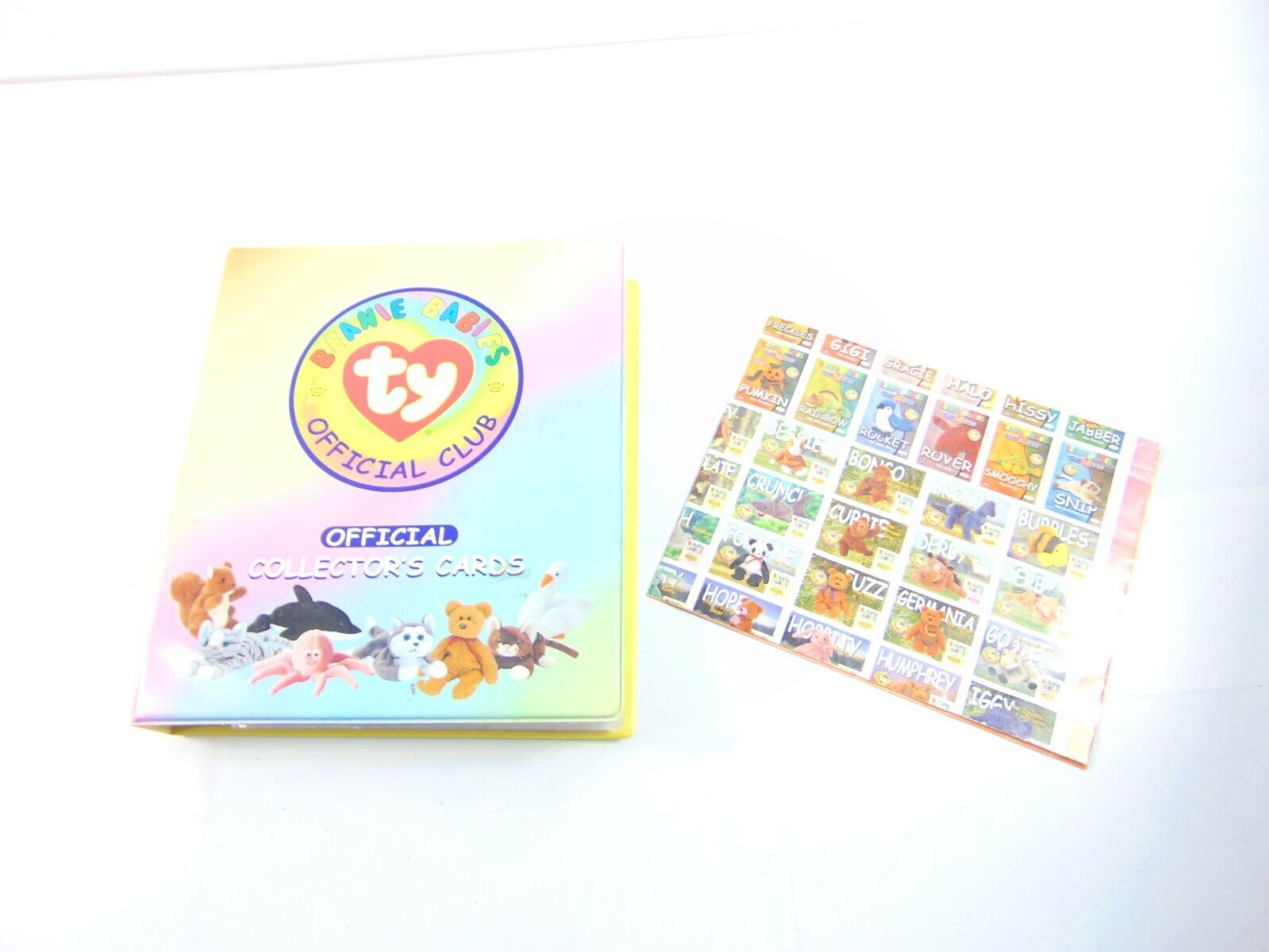 TY Beanie Babies Collector Cards In Huge Folder With Poster