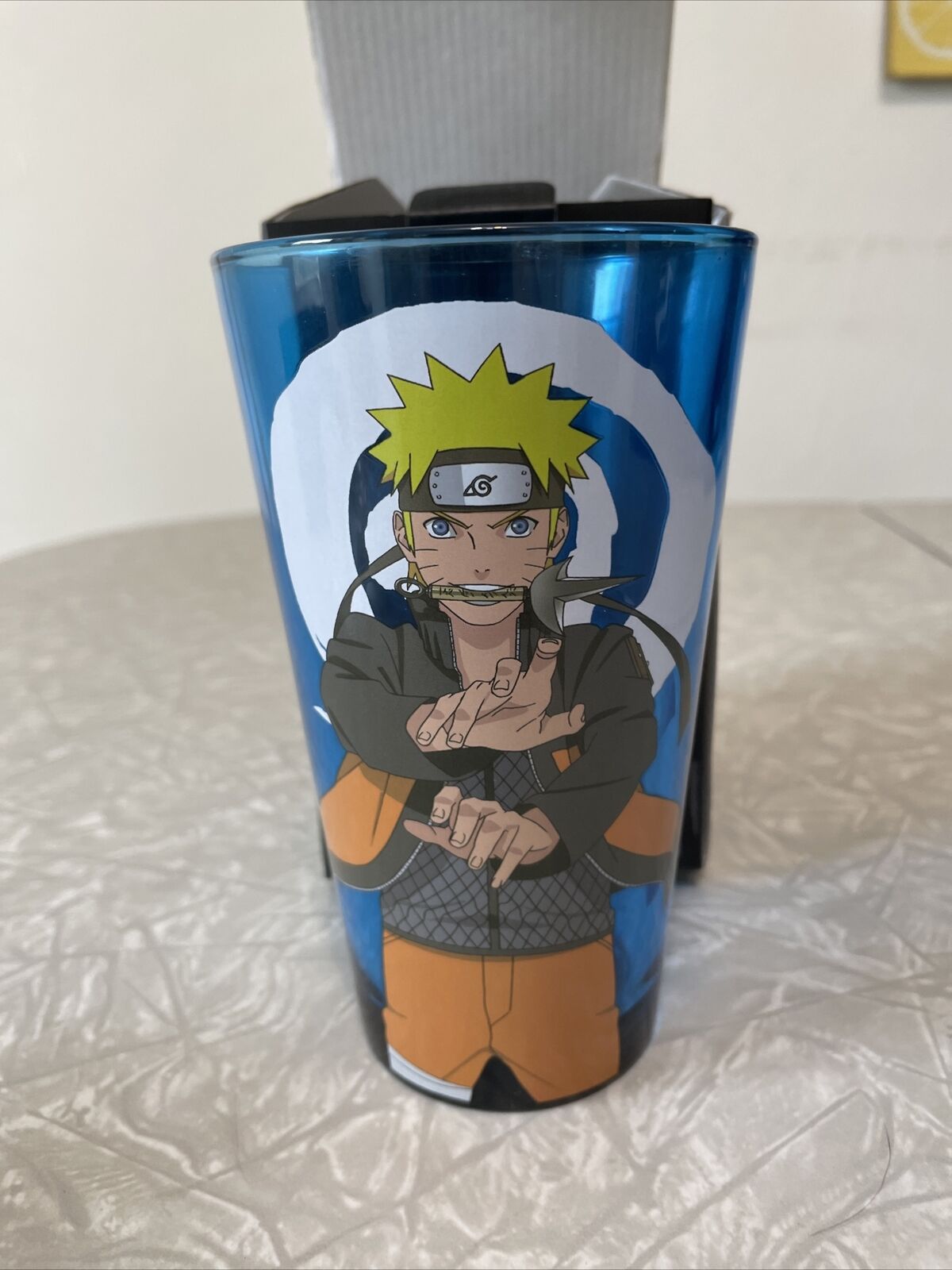 NARUTO Shippuden Official Blue Drink Glass Tumbler Loot Crate Just Funky Anime