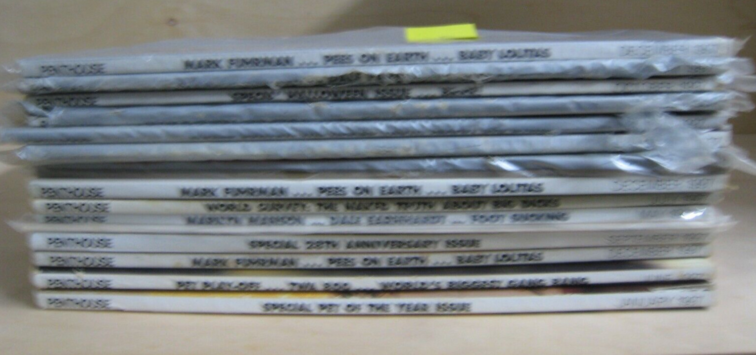 Lot of 15 Penthouse 1997 Magazines. Many New in Package