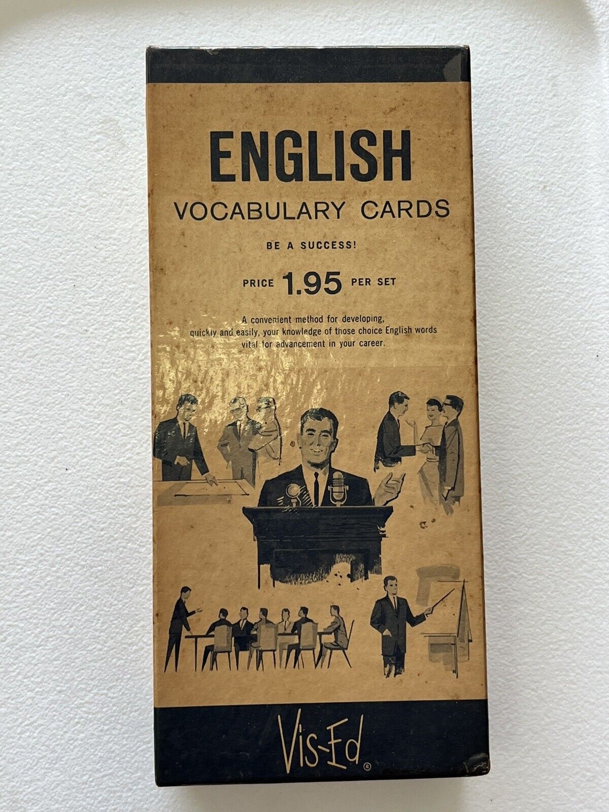 Vintage VIS-ED English Vocabulary Flash Cards 1000 Words MCM 50\'s Complete