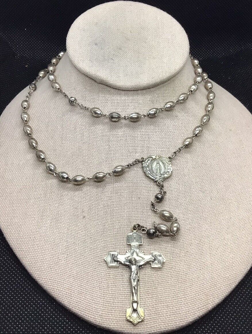 Vintage Chapel Sterling Silver 925 Rosary Y282