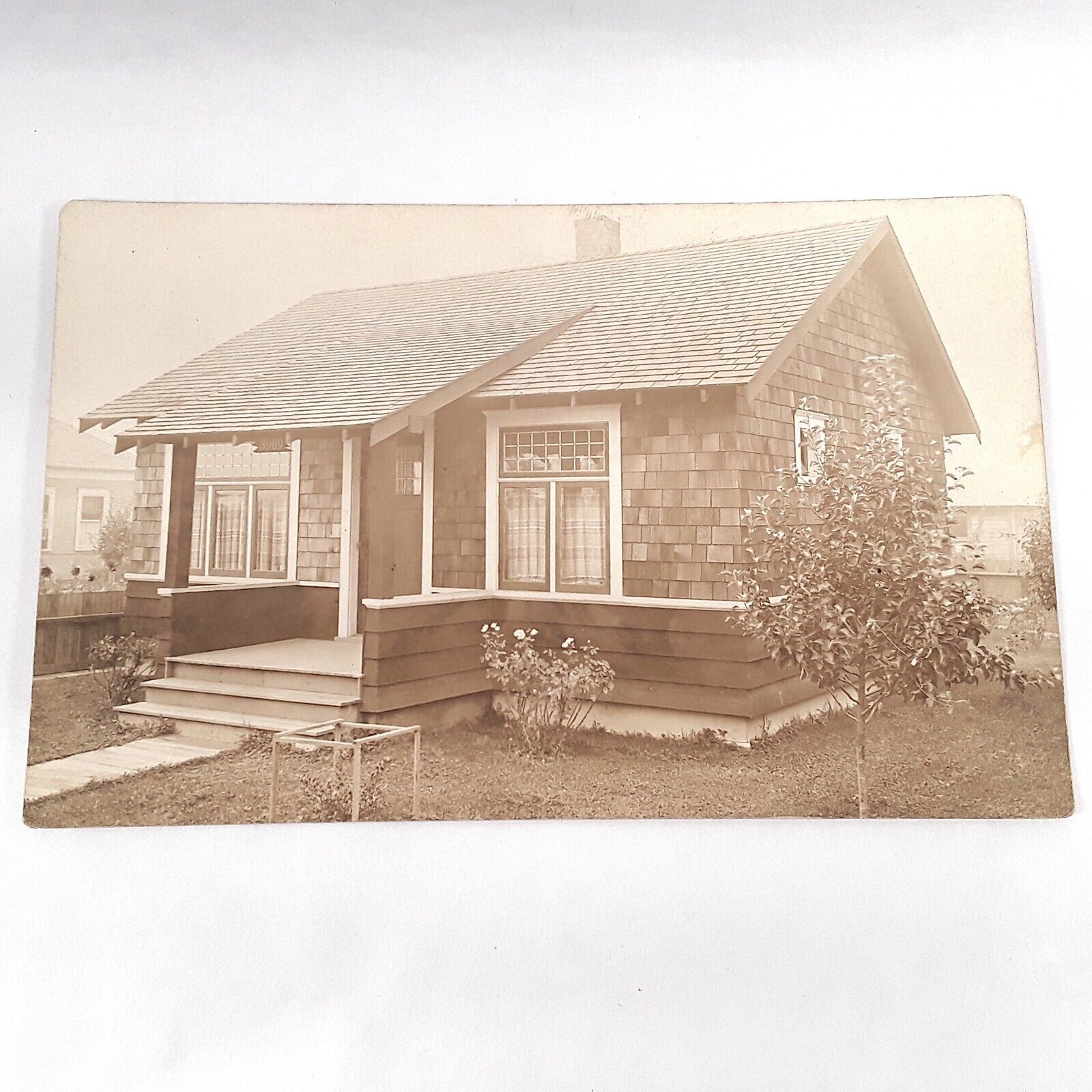 RPPC Michigan Bungalow House No 3909 Postcard 1904-18 Bronson Burr Oak Lancaster