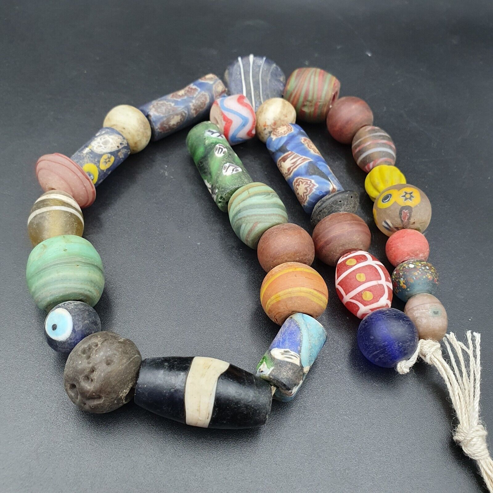 AA VINTAGE Old African ART Mix GLASS BEADS Strand