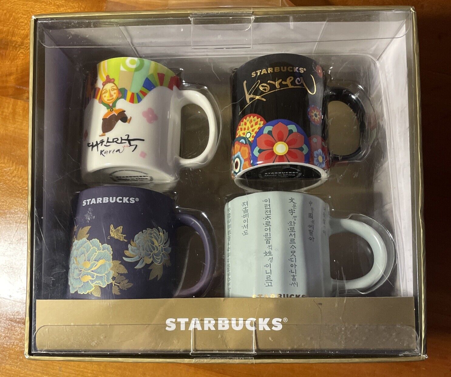 Starbucks Korea Demi Mug Espresso Set of 4x 2017 Limited Ed 3oz NEW 