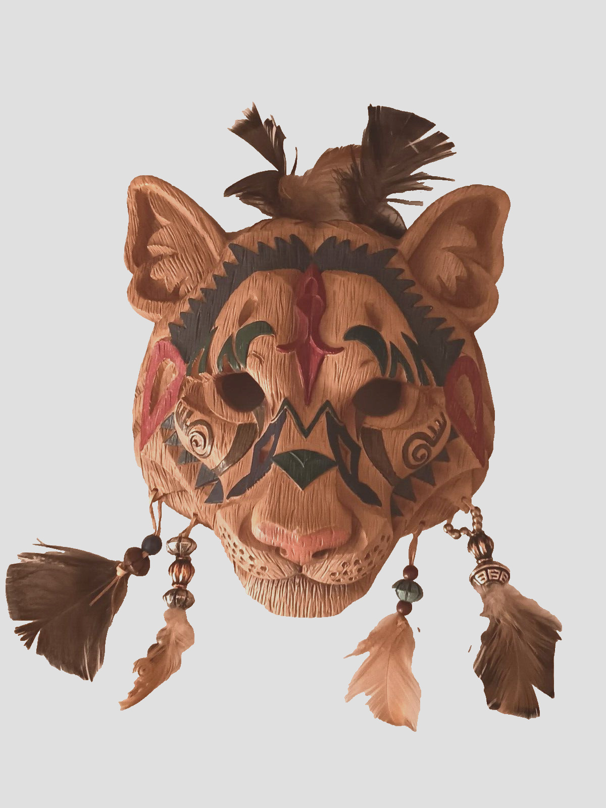 Hamilton Collection Spirit of Strength Sacred Spirit Wolf Totem Ceremonial Mask 