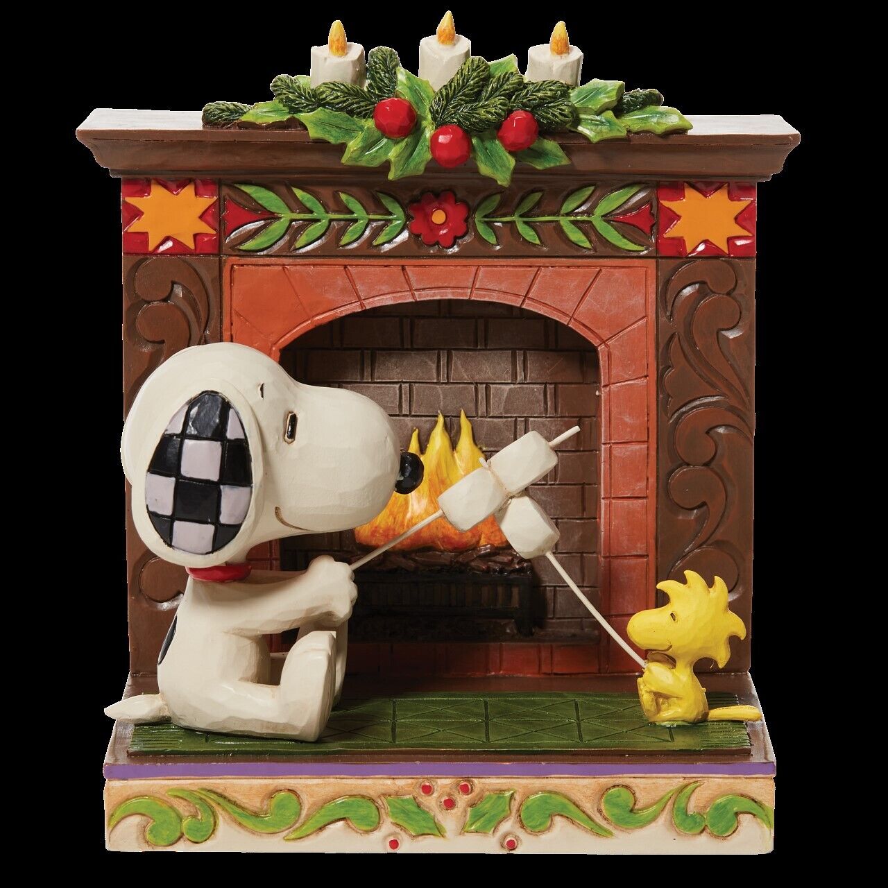 Peanuts by Jim Shore Snoopy Woodstock Fireplace Marshmallows 4.33 Inch 6010325