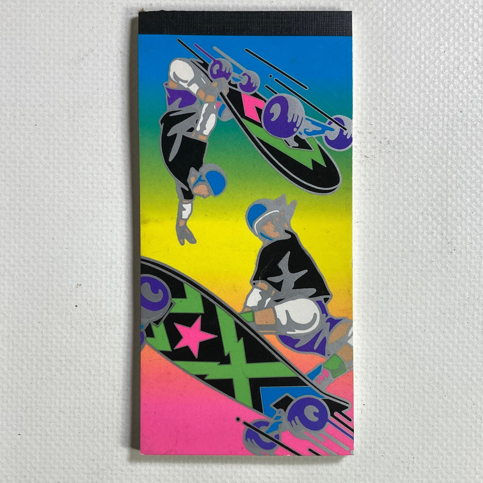 VTG Sanrio Skateboarding Retro Note Pad Neon Skateboard Stickers 1990s Rare