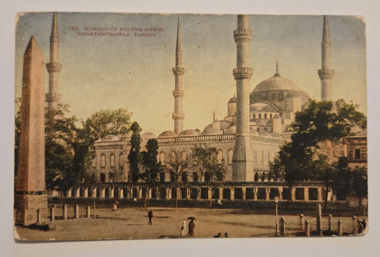 Vintage Mosque Of Sultan Ahmid Constantinople Istanbul Turkey Postcard M8