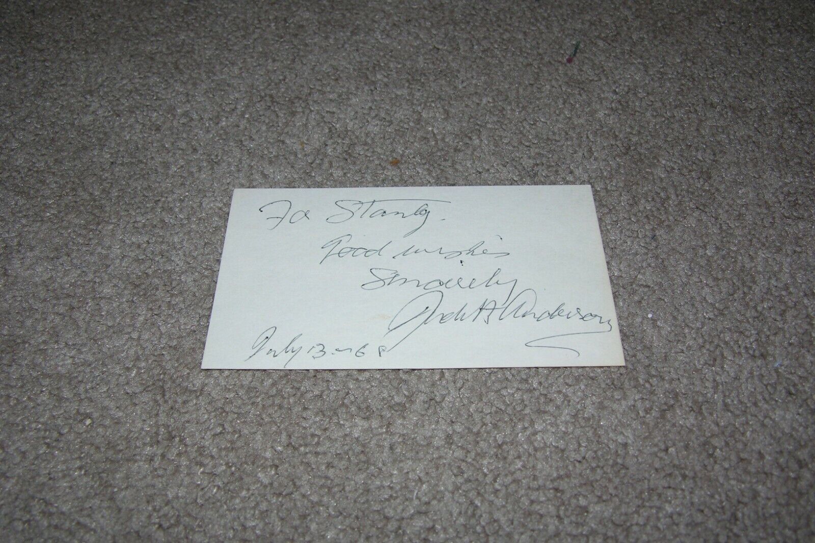 Autograph Judith Anderson, Actress 1897-1992
